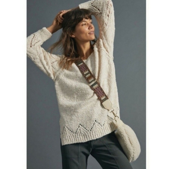 Anthropologie Sweaters - Anthropologie Pilcro Luna Pointelle Tunic Sweater